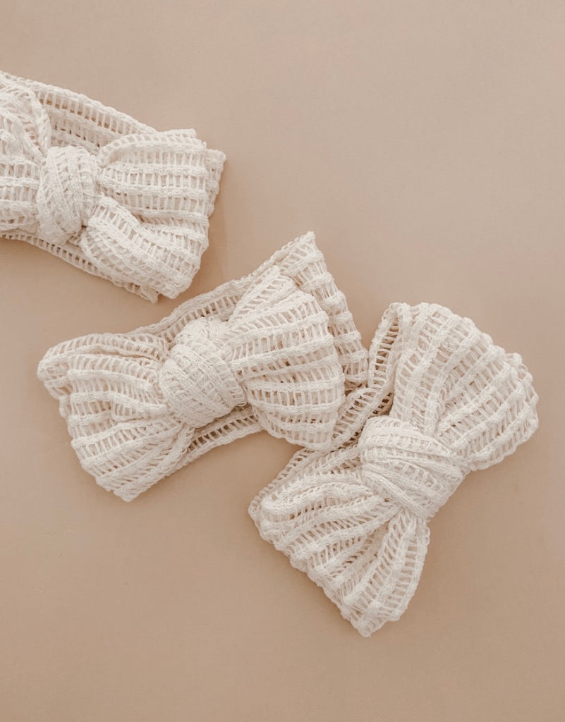 Cream Crotchet Topknot