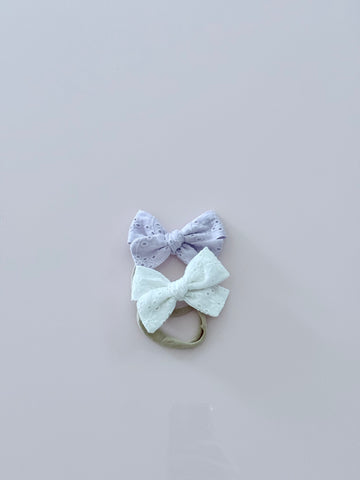 Broderie Bow Headband