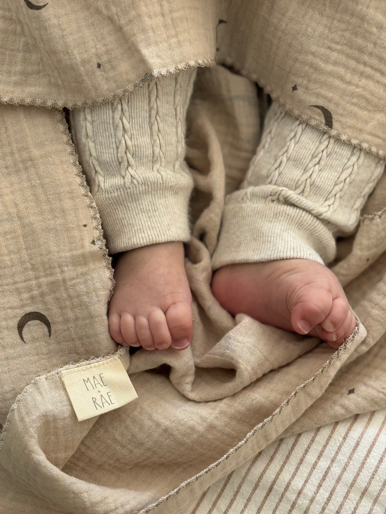 “Choc Moon” Swaddle