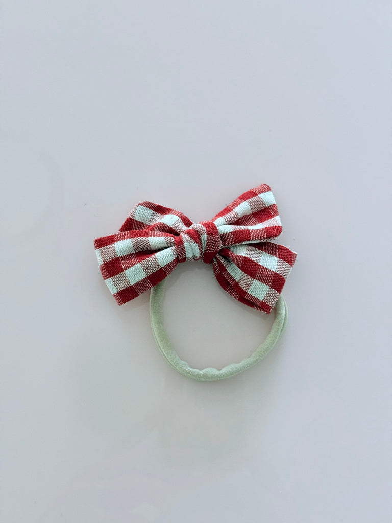 Xmas Gingham Bow
