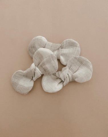 Linen Gingham Bow