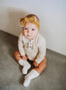 Mustard Pompom Topknot