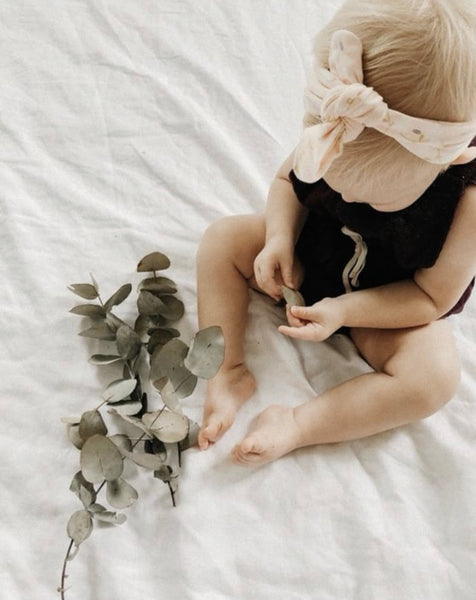 Pink Floral Topknot
