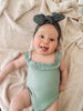 Olive Georgette Fabric Topknot