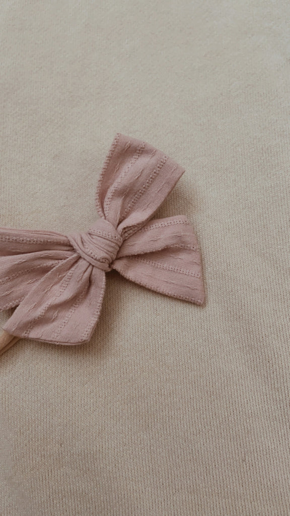 Dusty Purple Embroidery Bow