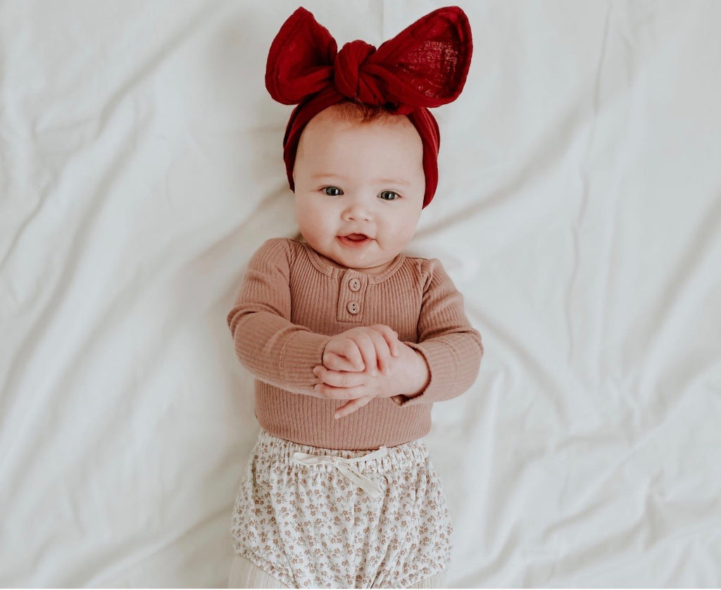 Maroon Gauze Topknot