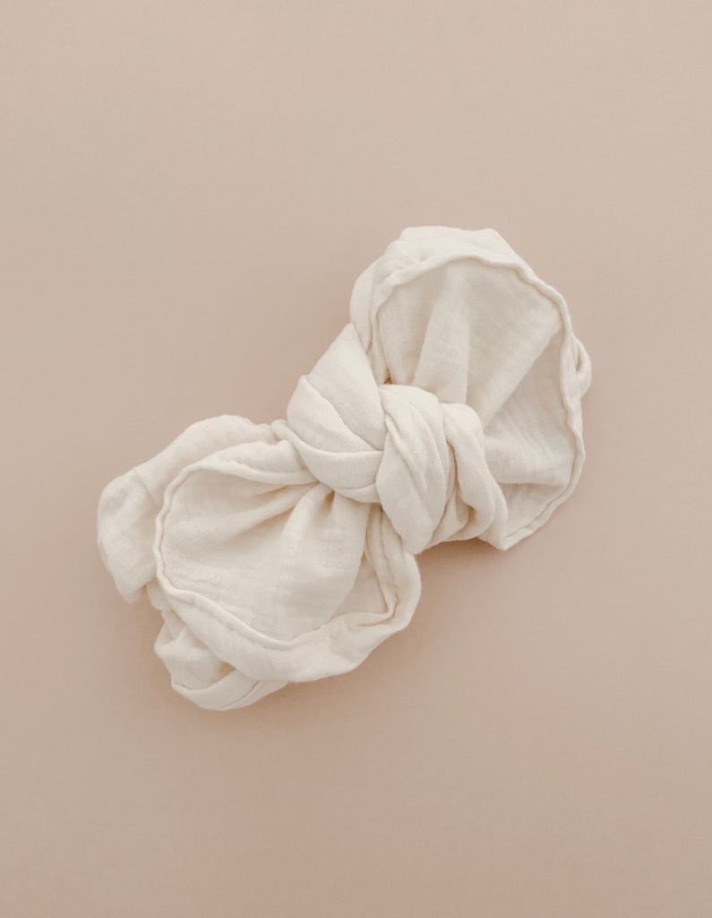 Cream Gauze Topknot