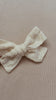 Cream Broderie Bow Headband