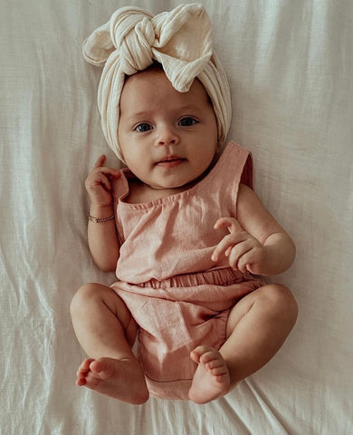 Cream Gauze Topknot